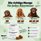 Haut & Fell Kausnacks für Hunde – Fütterungsempfehlung nach Hundegröße