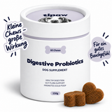 Probiotika-Kausnacks für Hunde – Dose mit Produkthinweisen